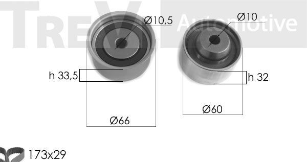 TREVI AUTOMOTIVE Комплект ремня ГРМ KD1442